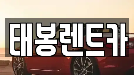 광주광역시 광산구 하남동 렌트카 전문 태봉렌트카