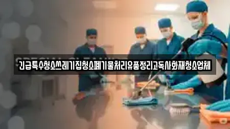 긴급특수청소쓰레기집청소폐기물처리유품정리고독사화재청소업체