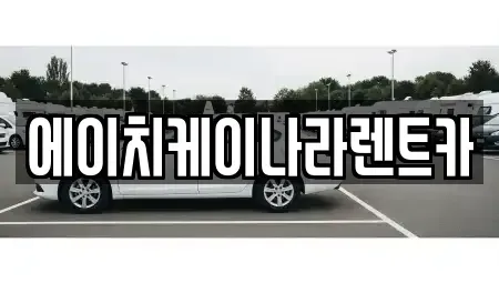 대전 대덕구 문평동 렌트카 전문 에이치케이나라렌트카