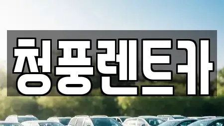 대전 대덕구 미호동 렌트카 전문 청풍렌트카