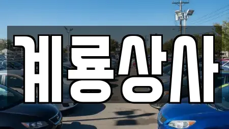 대전 동구 대별동 중고차매매 전문 계룡상사