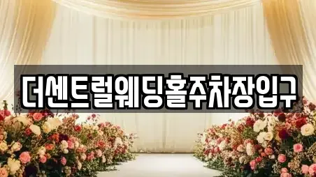 더센트럴웨딩홀주차장입구