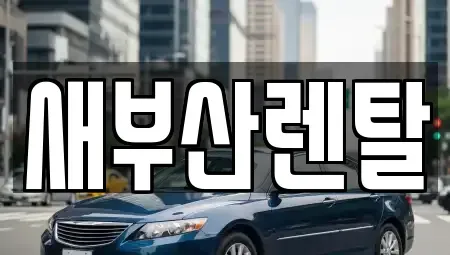 부산 금정구 노포동 렌트카 전문 새부산렌탈