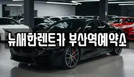부산 단기렌트카 전문 뉴새한렌트카 부산역예약소