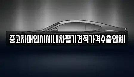 부산 서구 토성동2가 중고차매입 전문 중고차매입시세내차팔기견적가격수출업체