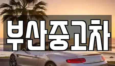 부산 중고차매매 전문 부산중고차
