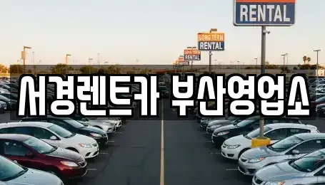 부산광역시 부산진구 렌트카 전문 서경렌트카 부산영업소