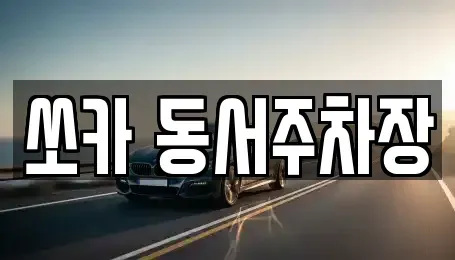 부산광역시 부산진구 범천동 렌트카 전문 쏘카 동서주차장