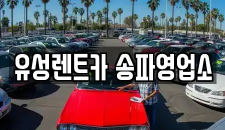 서울 송파구 가락동 렌트카 전문 유성렌트카 송파영업소