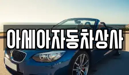 서울 용산구 신창동 중고차매매 전문 아세아자동차상사