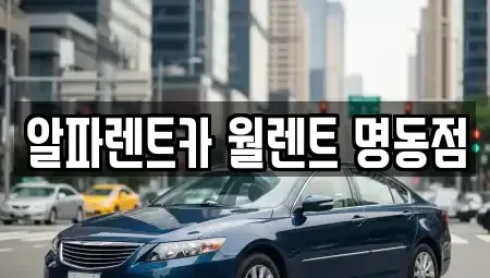 서울 종로구 봉익동 렌트카 전문 알파렌트카 월렌트 명동점