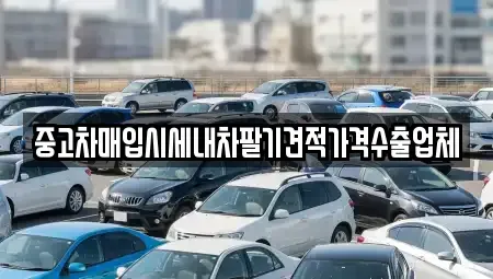 서울 종로구 충신동 중고차매입 전문 중고차매입시세내차팔기견적가격수출업체