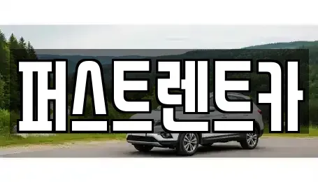 서울 중구 남대문로5가 렌트카 전문 퍼스트렌트카