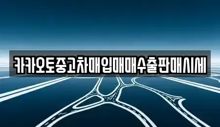 서울 중구 남대문로5가 중고차매입 전문 카카오토중고차매입매매수출판매시세