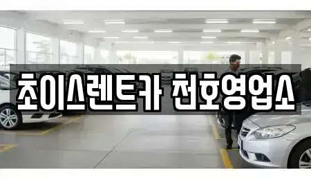 서울특별시 강동구 단기렌트카 전문 초이스렌트카 천호영업소