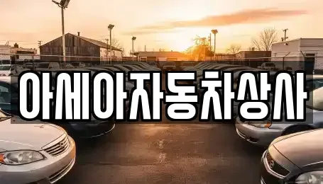 서울특별시 중구 저동1가 중고차매매 전문 아세아자동차상사