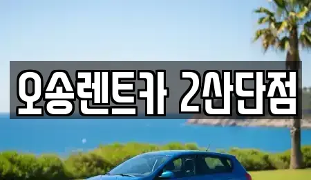 세종 전동면 렌트카 전문 오송렌트카 2산단점