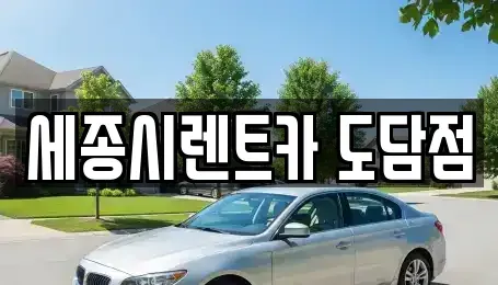 세종특별자치시 아름동 장기렌트카 전문 세종시렌트카 도담점