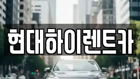 울산광역시 북구 효문동 렌트카 전문 현대하이렌트카