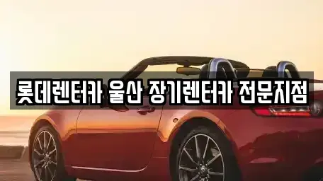울산광역시 울주군 청량읍 장기렌트카 전문 롯데렌터카 울산 장기렌터카 전문지점