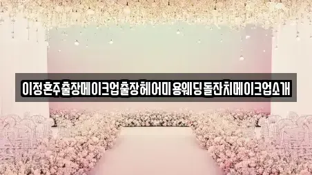 이정혼주출장메이크업출장헤어미용웨딩돌잔치메이크업소개