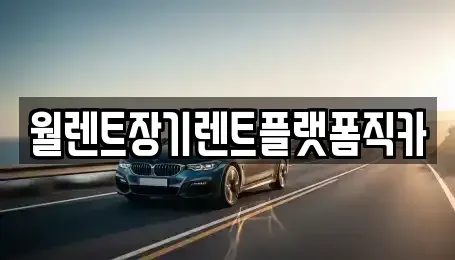 인천 강화군 렌트카 전문 월렌트장기렌트플랫폼직카