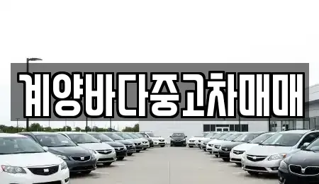 인천 계양구 중고차매매 전문 계양바다중고차매매