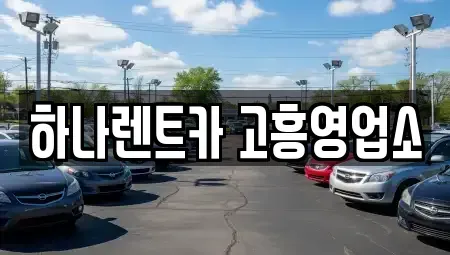 전남 고흥군 풍양면 렌트카 전문 하나렌트카 고흥영업소