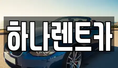 전남 고흥군 풍양면 렌트카 전문 하나렌트카