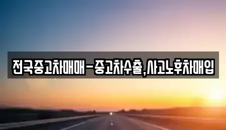 전남 나주시 노안면 중고차매입 전문 전국중고차매매-중고차수출,사고노후차매입