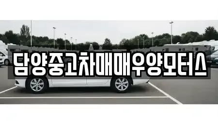 전라남도 담양군 중고차 전문 담양중고차매매우양모터스