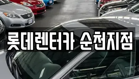 전라남도 순천시 인제동 단기렌트카 전문 롯데렌터카 순천지점