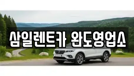 전라남도 완도군 신지면 렌트카 전문 삼일렌트카 완도영업소