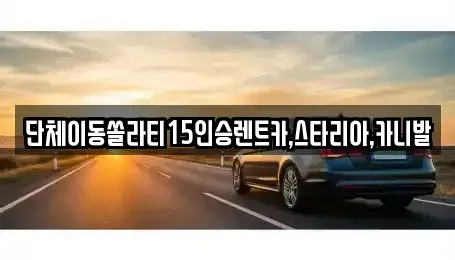 전북 군산시 신흥동 렌트카 전문 단체이동쏠라티15인승렌트카,스타리아,카니발