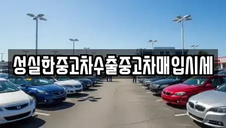 전북특별자치도 전주시 완산구 색장동 중고차 전문 성실한중고차수출중고차매입시세