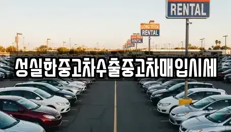 전북특별자치도 전주시 완산구 서완산동1가 중고차 전문 성실한중고차수출중고차매입시세