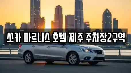 제주 서귀포시 안덕면 렌트카 전문 쏘카 파르나스 호텔 제주 주차장2구역