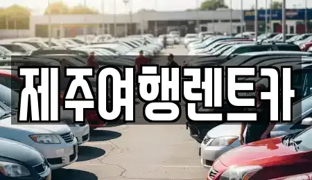 제주 제주시 외도이동 렌트카 전문 제주여행렌트카