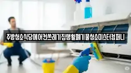 주방청소식당에어컨쓰레기집생활폐기물청소미스터컴퍼니