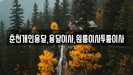 춘천개인용달,용달이사,원룸이사투룸이사