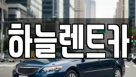 충남 보령시 동대동 렌트카 전문 하늘렌트카