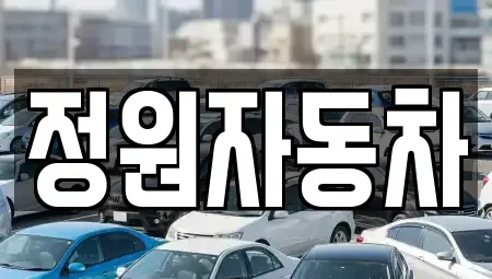 충북 괴산군 문광면 중고차 전문 정원자동차