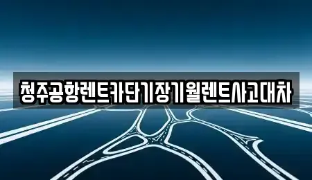 충북 청주시 상당구 평촌동 렌트카 전문 청주공항렌트카단기장기월렌트사고대차