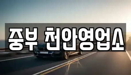 충청남도 렌트카 전문 중부 천안영업소