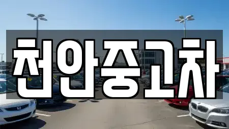 충청남도 중고차매매 전문 천안중고차