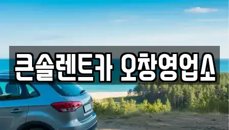 충청북도 청주시 청원구 오창읍 렌트카 전문 큰솔렌트카 오창영업소
