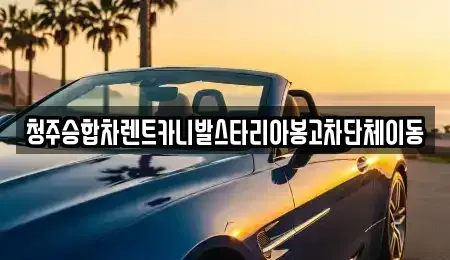 충청북도 청주시 흥덕구 송절동 렌트카 전문 청주승합차렌트카니발스타리아봉고차단체이동
